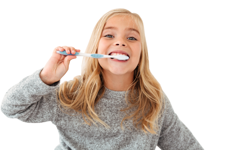 Girl Brushing Teeth - Seattle Kids Dentistry